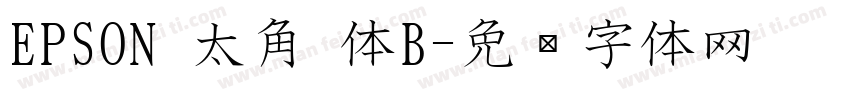 EPSON 太角 体B字体转换